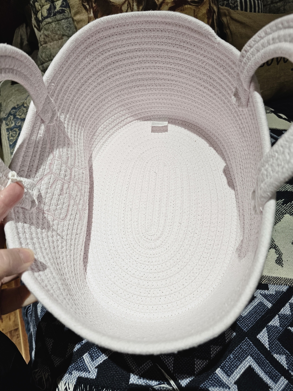 Pink Bow Rope Storage Caddy, NWT - Picture 4 of 9